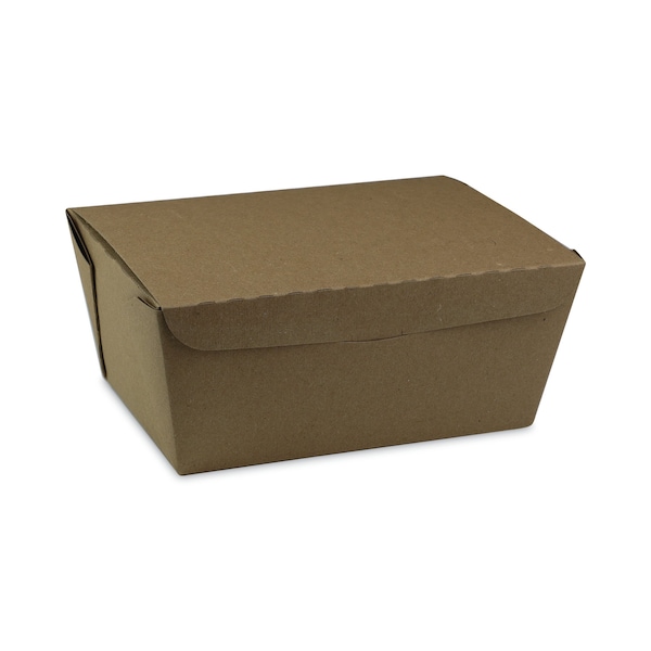 Pactiv EarthChoice OneBox Paper Box, 66 oz, 6.5 x 4.5 x 3.25, Kraft, PK160 PK NOB03KEC - main